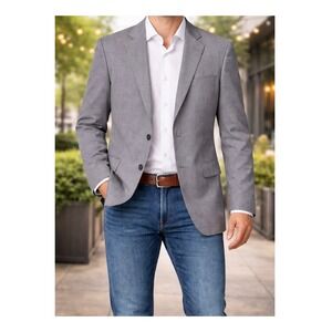 Brooks‎ Brothers Explorer Sport Coat Fitzgerald Fit Gray Wool Blend Blazer 40L